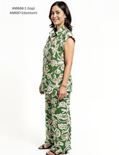 Load image into Gallery viewer, Printed Button-Up Resort Two-Piece Set #AM666-667
