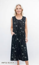 Load image into Gallery viewer, Sleeveless Abstract Print Midi Dress with Pockets #AM722
