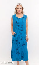 Load image into Gallery viewer, Sleeveless Abstract Print Midi Dress with Pockets #AM722
