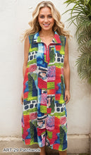Load image into Gallery viewer, Patchwork Zip-Front Midi Dress #ART-29
