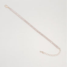 Load image into Gallery viewer, Silver Iridescent Baguette Crystal Tennis Bracelet

