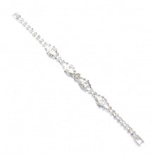 Load image into Gallery viewer, Silver Crystal Teardrop Statement Bracelet
