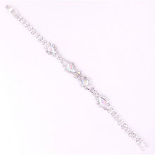 Load image into Gallery viewer, Silver Crystal Teardrop Statement Bracelet
