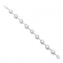 Load image into Gallery viewer, Elegant Pearl Floral Crystal Bracelet #B123
