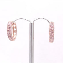 Load image into Gallery viewer, Sparkling Pave Crystal Hoop Earrings #CE329
