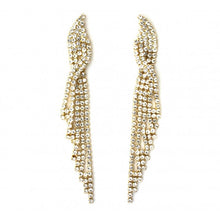 Load image into Gallery viewer, Crystal Cascade Twisted Fringe Chandelier Earrings #E6558
