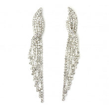 Load image into Gallery viewer, Crystal Cascade Twisted Fringe Chandelier Earrings #E6558
