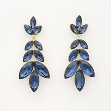 Load image into Gallery viewer, Cascading Marquise Leaf Crystal Chandelier Earrings #E6559
