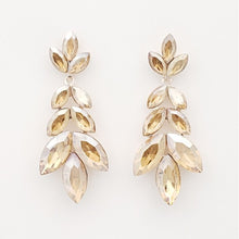 Load image into Gallery viewer, Cascading Marquise Leaf Crystal Chandelier Earrings #E6559
