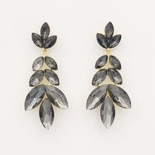 Load image into Gallery viewer, Cascading Marquise Leaf Crystal Chandelier Earrings #E6559
