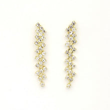 Load image into Gallery viewer, Elegant Multi-Layer Crystal Rhinestone Necklace &amp; Matching Dangle Earrings Set #6628
