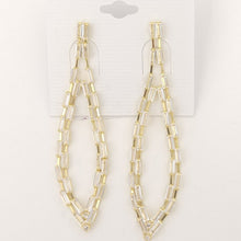 Load image into Gallery viewer, Crystal Baguette Diamond Drop Earrings  #E6630
