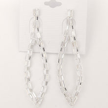 Load image into Gallery viewer, Crystal Baguette Diamond Drop Earrings  #E6630
