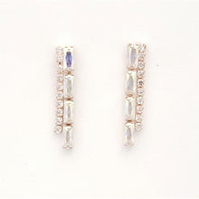 Load image into Gallery viewer, Elegant Iridescent Baguette Crystal Necklace &amp; Earrings Set #6632

