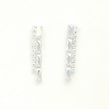 Load image into Gallery viewer, Elegant Iridescent Baguette Crystal Necklace &amp; Earrings Set #6632

