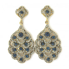 Load image into Gallery viewer, Luxury Teardrop Filigree Rhinestone Chandelier Earrings #E7057
