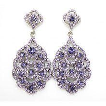 Load image into Gallery viewer, Luxury Teardrop Filigree Rhinestone Chandelier Earrings #E7057
