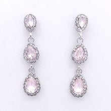 Load image into Gallery viewer, 3-Tier Teardrop Crystal Cascade Chandelier Earrings #E7117
