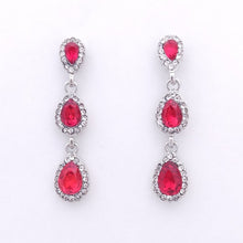 Load image into Gallery viewer, 3-Tier Teardrop Crystal Cascade Chandelier Earrings #E7117
