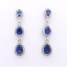 Load image into Gallery viewer, 3-Tier Teardrop Crystal Cascade Chandelier Earrings #E7117
