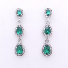 Load image into Gallery viewer, 3-Tier Teardrop Crystal Cascade Chandelier Earrings #E7117
