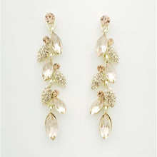 Load image into Gallery viewer, Elegant Crystal Leaf Vine Cascade Chandelier Earrings #E7127
