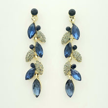 Load image into Gallery viewer, Elegant Crystal Leaf Vine Cascade Chandelier Earrings #E7127

