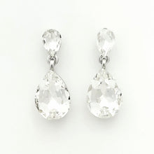 Load image into Gallery viewer, Elegant Double Teardrop Crystal Dangle Earrings #E7132
