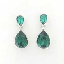 Load image into Gallery viewer, Elegant Double Teardrop Crystal Dangle Earrings #E7132
