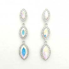 Load image into Gallery viewer, Elegant 3-Tier Marquise Crystal Halo Drop Earrings #E7147
