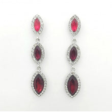 Load image into Gallery viewer, Elegant 3-Tier Marquise Crystal Halo Drop Earrings #E7147
