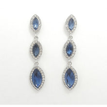 Load image into Gallery viewer, Elegant 3-Tier Marquise Crystal Halo Drop Earrings #E7147
