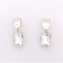 Load image into Gallery viewer, Statement Oval &amp; Rectangle Drop Earrings #E7150
