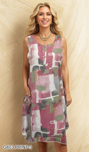 Load image into Gallery viewer, Sleeveless Button-Front Dress with Pockets #G603
