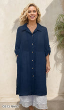 Load image into Gallery viewer, Relaxed Long Button-Down Tunic Shirt #G613
