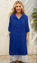 Load image into Gallery viewer, Relaxed Long Button-Down Tunic Shirt #G613
