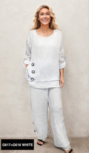 Load image into Gallery viewer, Linen Button Detail Top and Wide Leg Pants Set #G617-618
