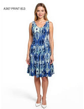 Load image into Gallery viewer, Printed Sleeveless Fit &amp; Flare Midi Dress #A367
