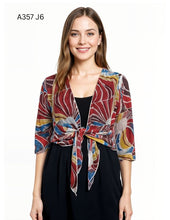 Load image into Gallery viewer, Lightweight, semi-sheer mesh bolero-style wrap jackets #A357
