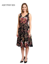 Load image into Gallery viewer, Printed Sleeveless Fit &amp; Flare Midi Dress #A367
