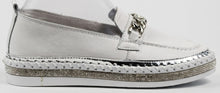 Load image into Gallery viewer, Round toe flat shoe, crystal accent, removable LATEX FOAM insole, flexible rubber outsole Share #LCH-18
