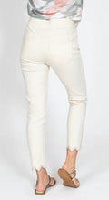 Load image into Gallery viewer, COMFORT ANKLE JEAN WITH SELF EMBROIDERED BOTTOM AND RHINESTONE DETAILS #1047
