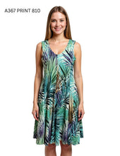 Load image into Gallery viewer, Printed Sleeveless Fit &amp; Flare Midi Dress #A367
