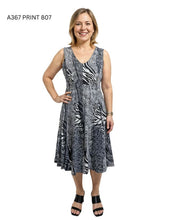 Load image into Gallery viewer, Printed Sleeveless Fit &amp; Flare Midi Dress #A367
