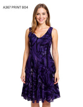Load image into Gallery viewer, Printed Sleeveless Fit &amp; Flare Midi Dress #A367
