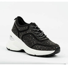 Load image into Gallery viewer, Round toe wedge, crystal accent, leather insole, rubber outsole RJA-2
