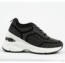 Load image into Gallery viewer, Round toe wedge, crystal accent, leather insole, rubber outsole RJA-2

