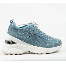 Load image into Gallery viewer, Round toe wedge, crystal accent, leather insole, rubber outsole RJA-2
