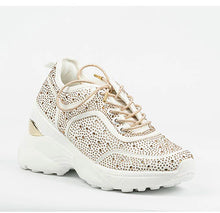 Load image into Gallery viewer, Round toe wedge, crystal accent, leather insole, rubber outsole RJA-2
