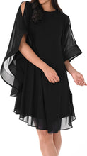 Load image into Gallery viewer, Georgette cocktail dress with a flattering A-line silhouette that falls just above the knee #219102
